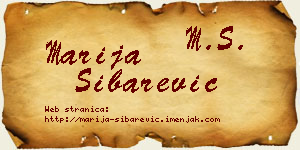 Marija Šibarević vizit kartica